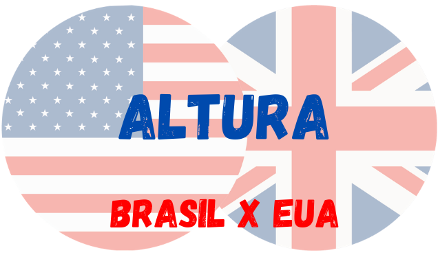 inglês conversão altura brasil eua